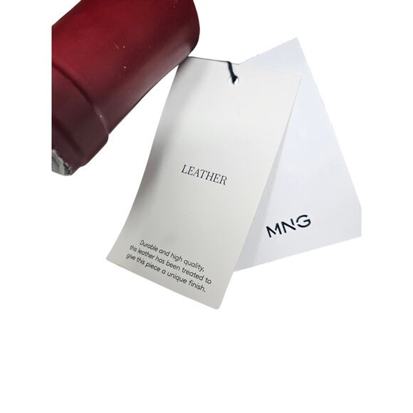 NEW MNG Mango 39 Taupe Gray Fringe Pull On Leather Boot Glam Boho Western - Picture 5 of 6